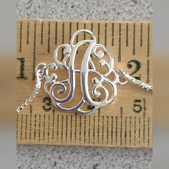 Firm Final price!*Sterling script A bolo bracelet - Picture 3 of 6